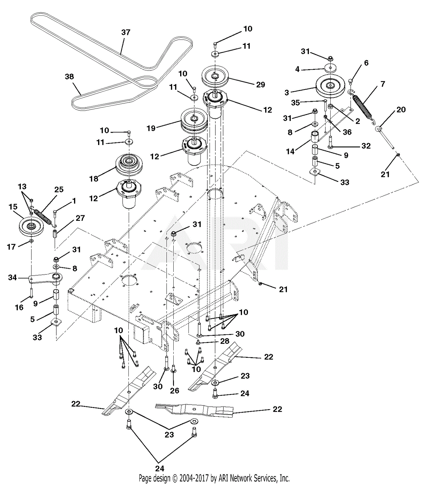 gravely zero turn mower belt diagram