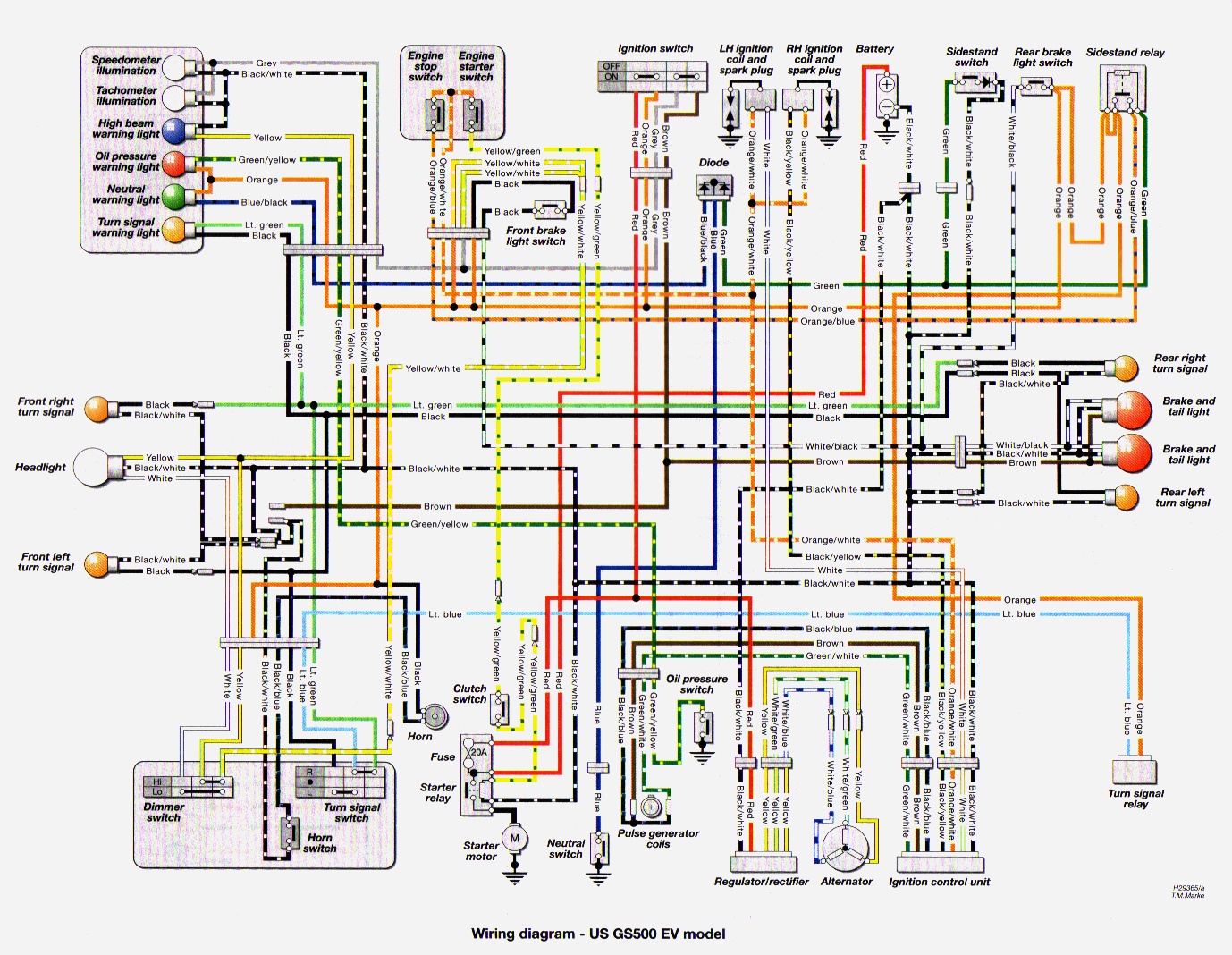 gs500e speedometor wiring diagram