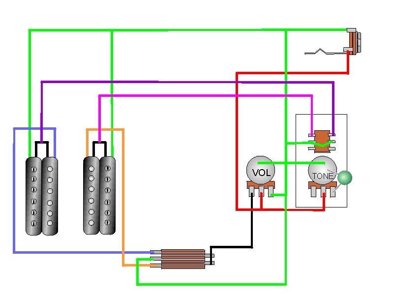 guitar h/s wiring diagram with mini toggle switch