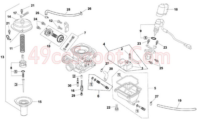 gy6 carb diagram