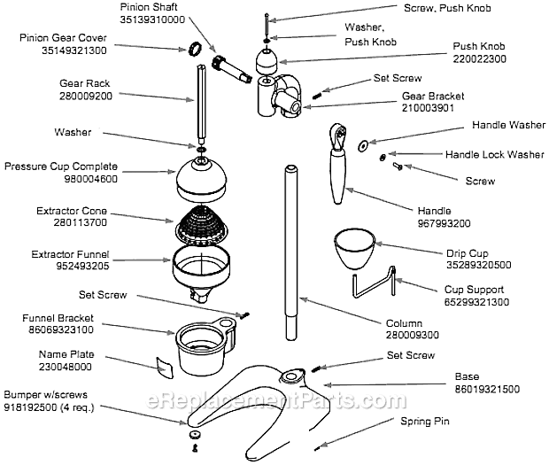 hamilton beach brewstation parts diagram