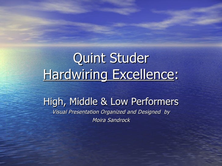 hardwiring excellence cliff notes