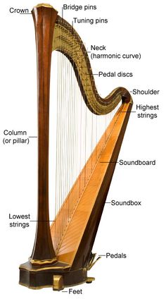 harp pedals diagram