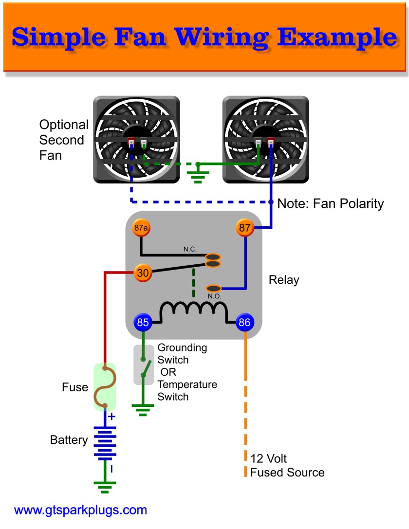 hayden electric fan wiring diagram Automotive Fan Relay Wiring Diagram 