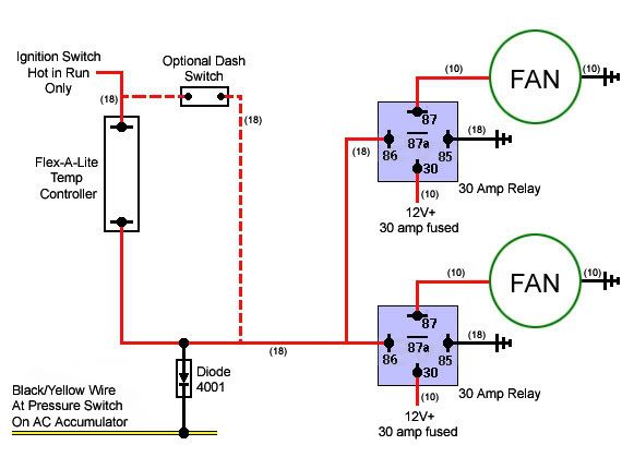 hayden electric fan wiring diagram