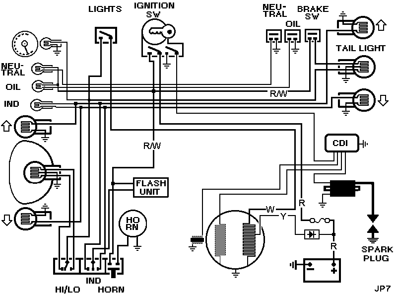 hero honda splendor wiring diagram