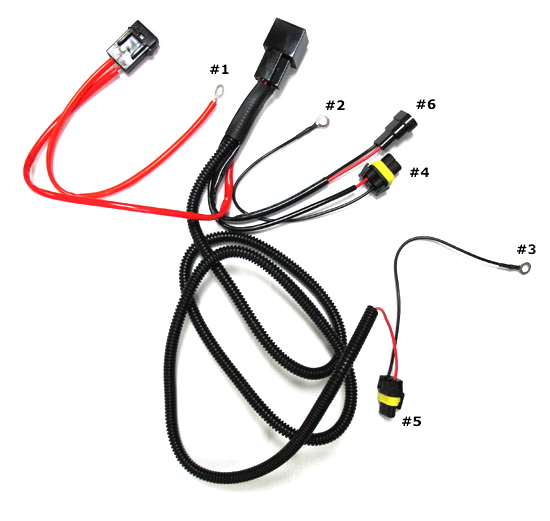 hid wiring diagram with relay and warning canceler