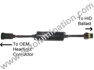 hid wiring diagram with relay and warning canceler