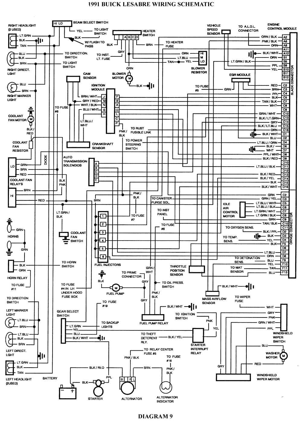 high beam wiring diagram for a 2000 buick regal 3800 ii v6