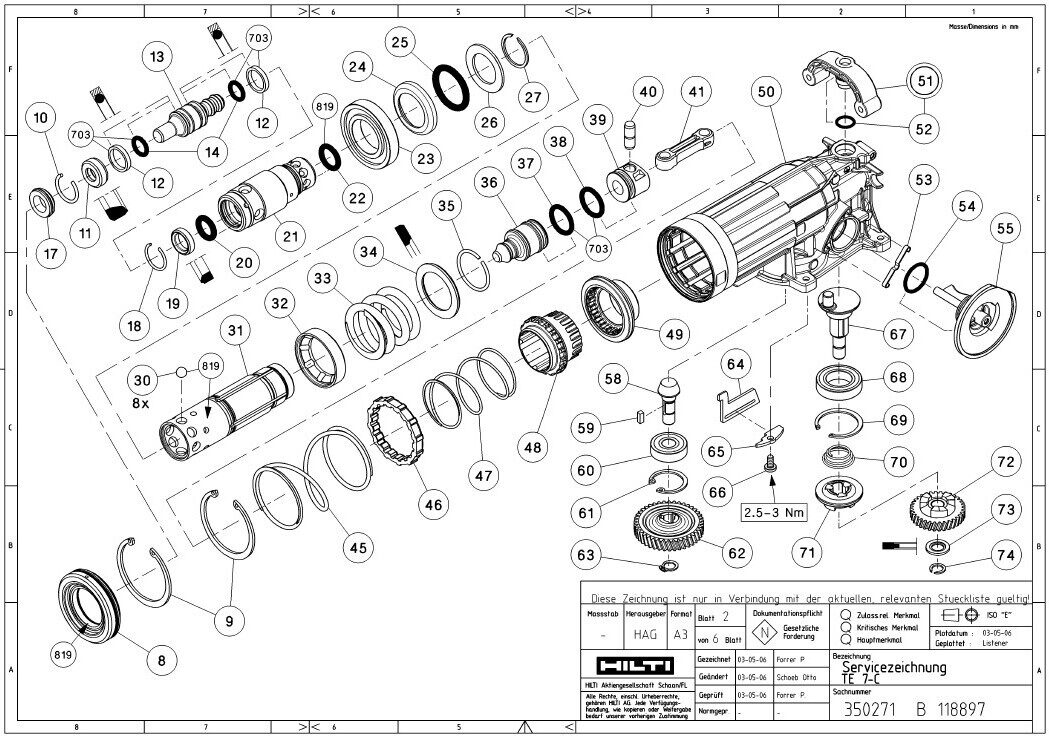 hilti dsh 700 parts diagram