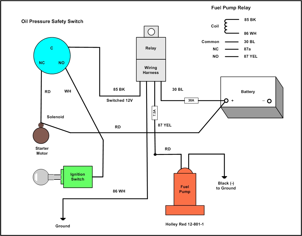 holley electric fuel pump wiring diagram