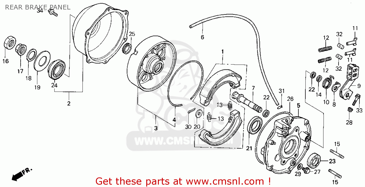 honda 300 fourtrax rear end diagram