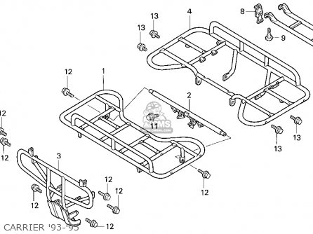 honda 300 fourtrax rear end diagram