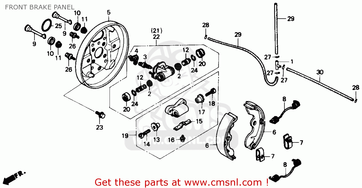 honda 300 fourtrax rear end diagram