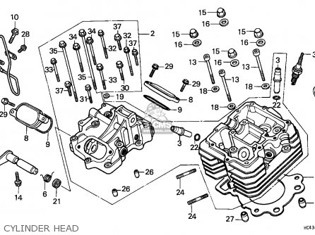 honda 300 fourtrax rear end diagram