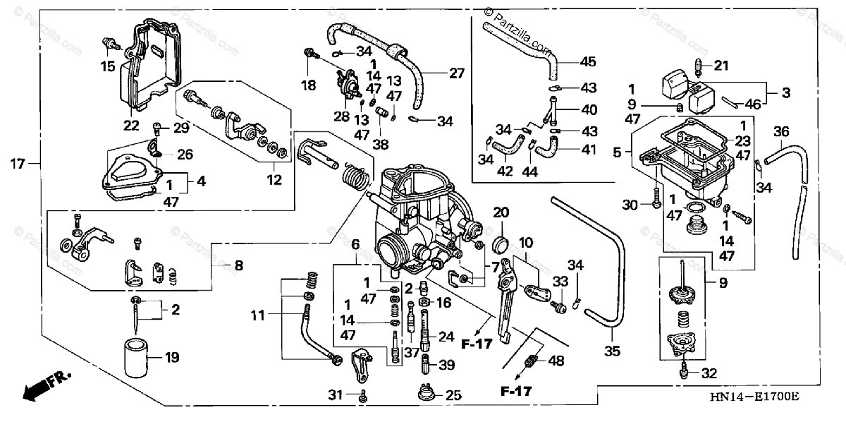 honda 400ex carburetor diagram