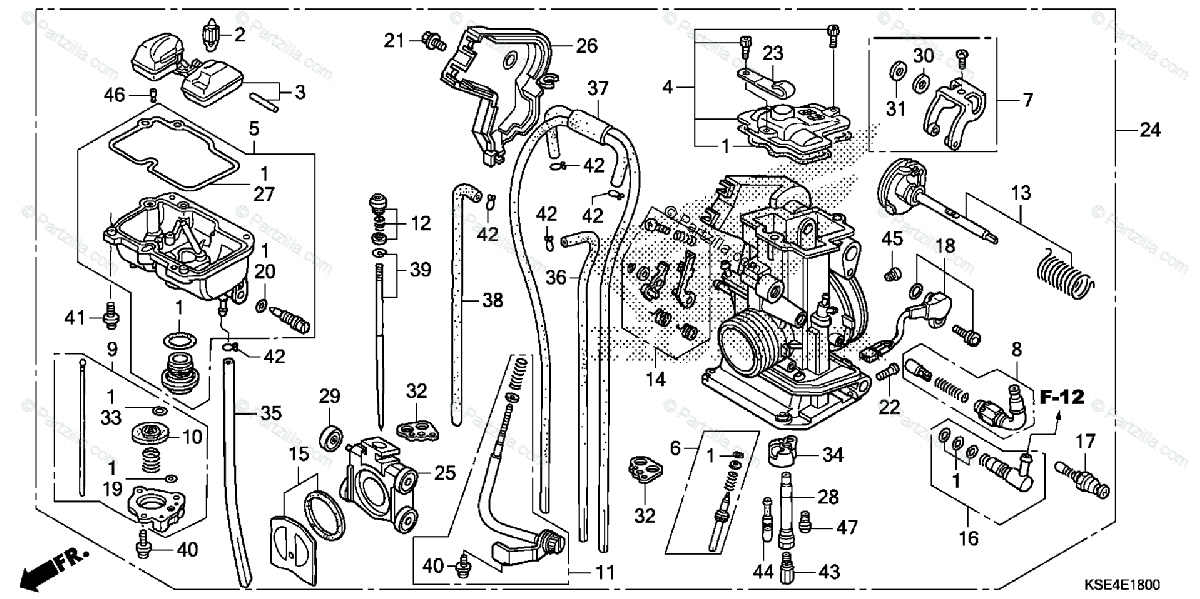 honda crf 150 carburetor diagram