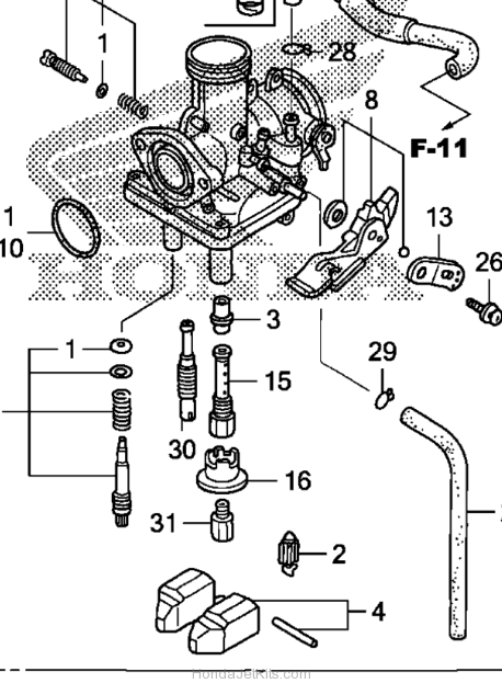 honda crf150f carburetor diagram