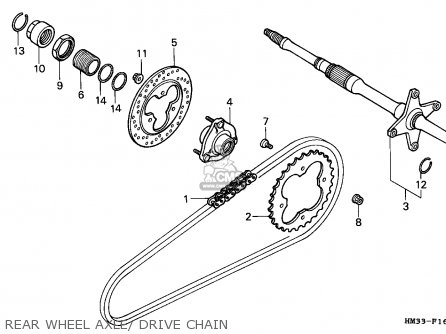 honda fourtrax 300 rear end diagram