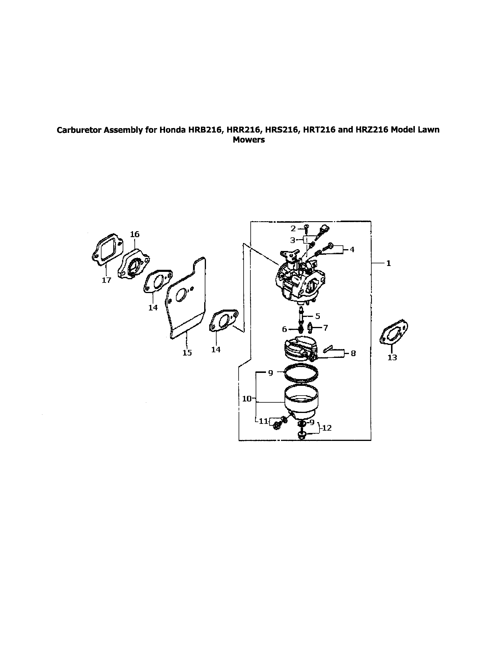 honda hrr2169vka parts diagram