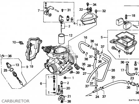 honda rancher carburetor diagram