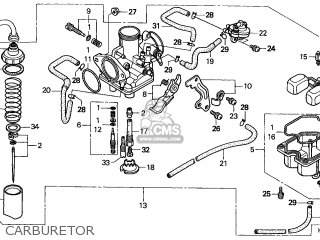 honda recon carburetor diagram