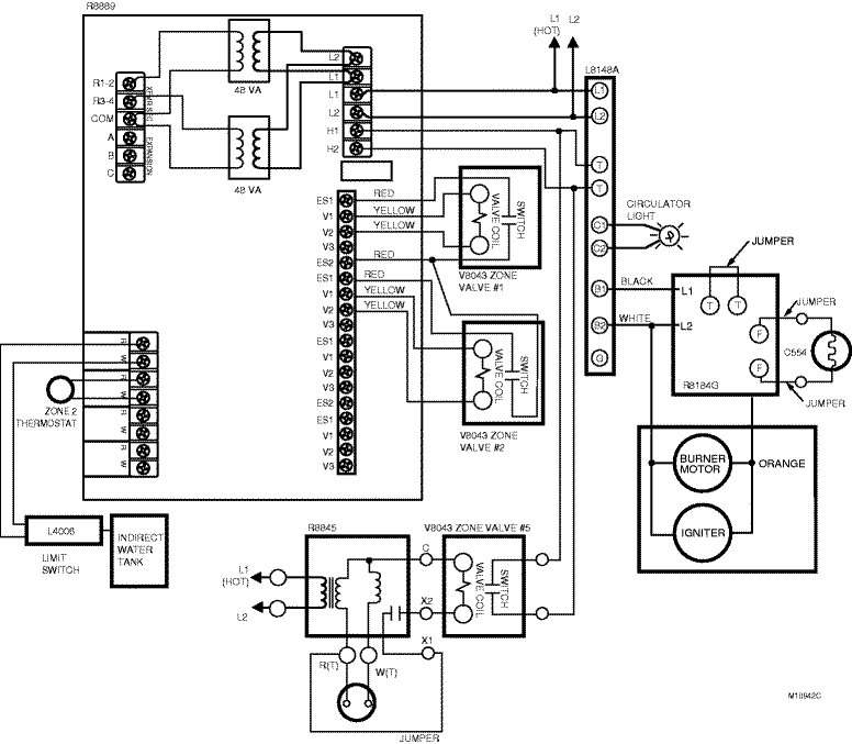 honeywell aquastat relay l8148e wiring diagram