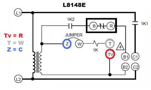honeywell aquastat relay l8148e wiring diagram