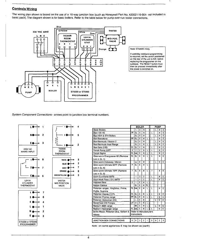 honeywell chronotherm iii t8602c wiring diagram