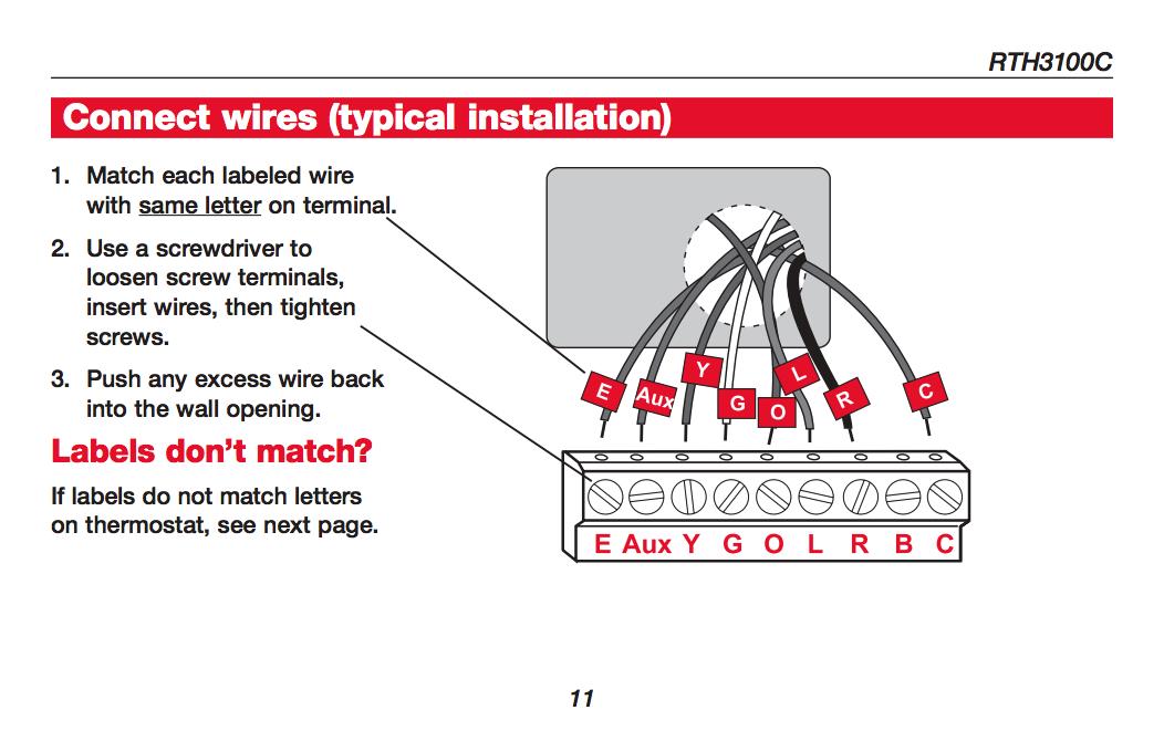 honeywell rth3100c wiring diagram