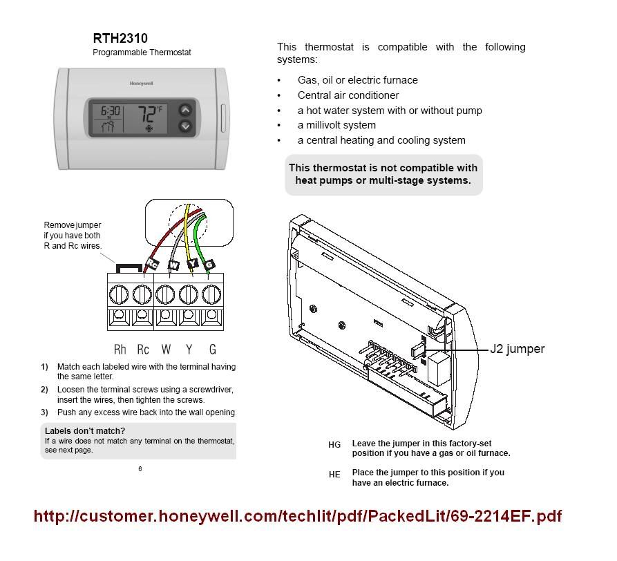 honeywell rth5160d wiring diagram