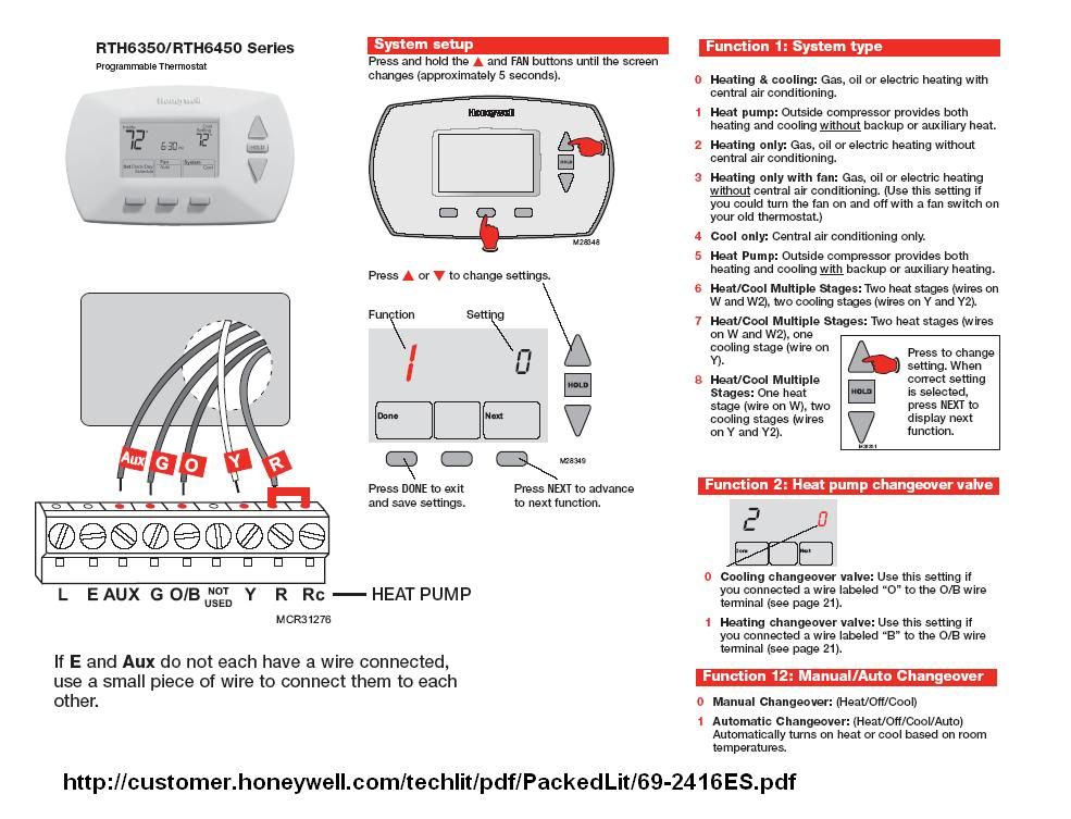 honeywell rth6350 wiring diagram