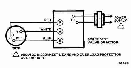 honeywell t87f wiring diagram