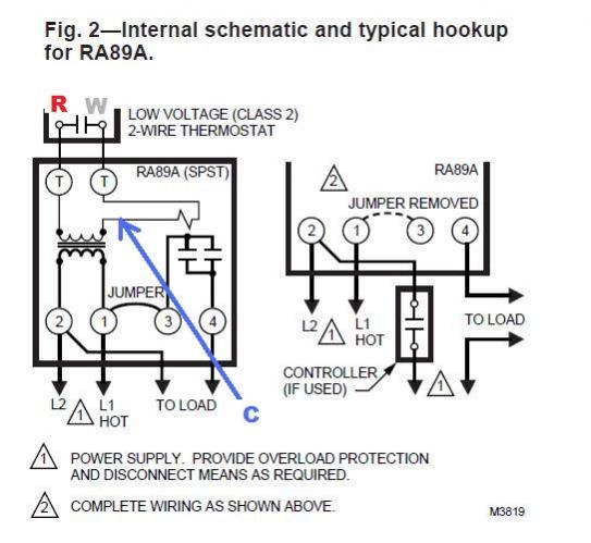 Honeywell Thermostat Th3210D1004 Wiring Diagram from schematron.org