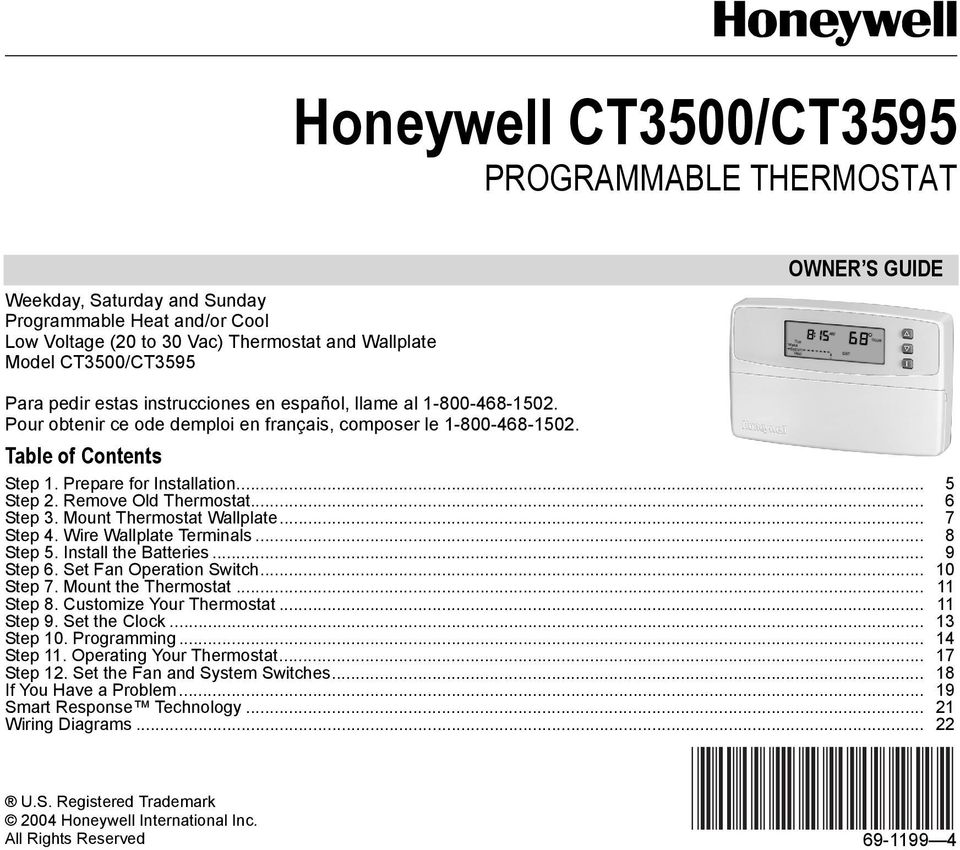 honeywell th5110d1022 wiring diagram