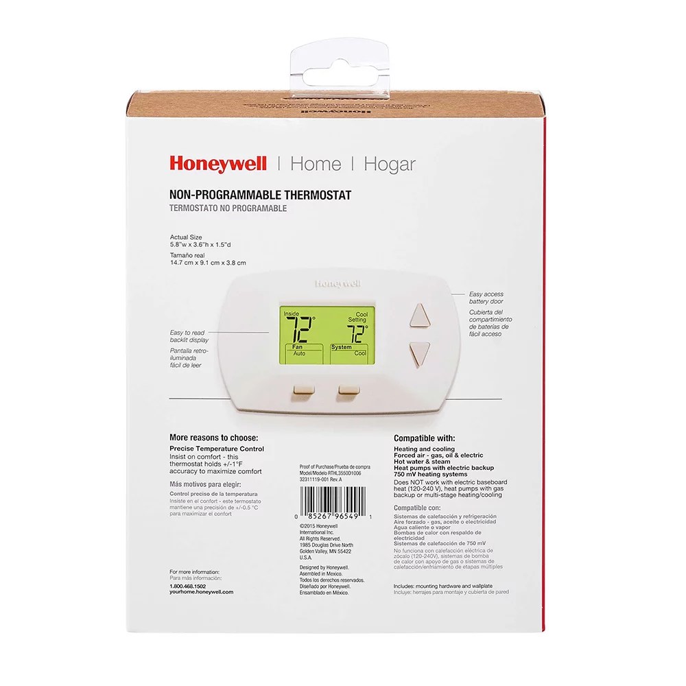 Honeywell Thermostat Wiring Diagram Th3210d1004