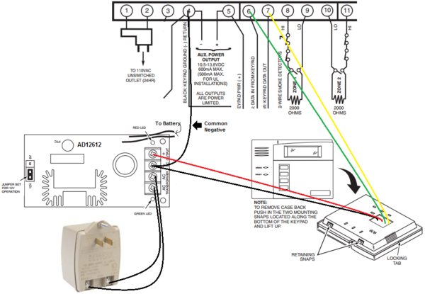 honeywell vista 20p wiring diagram