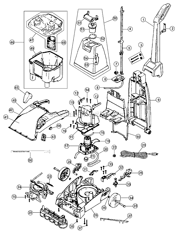 hoover fh50150 parts diagram
