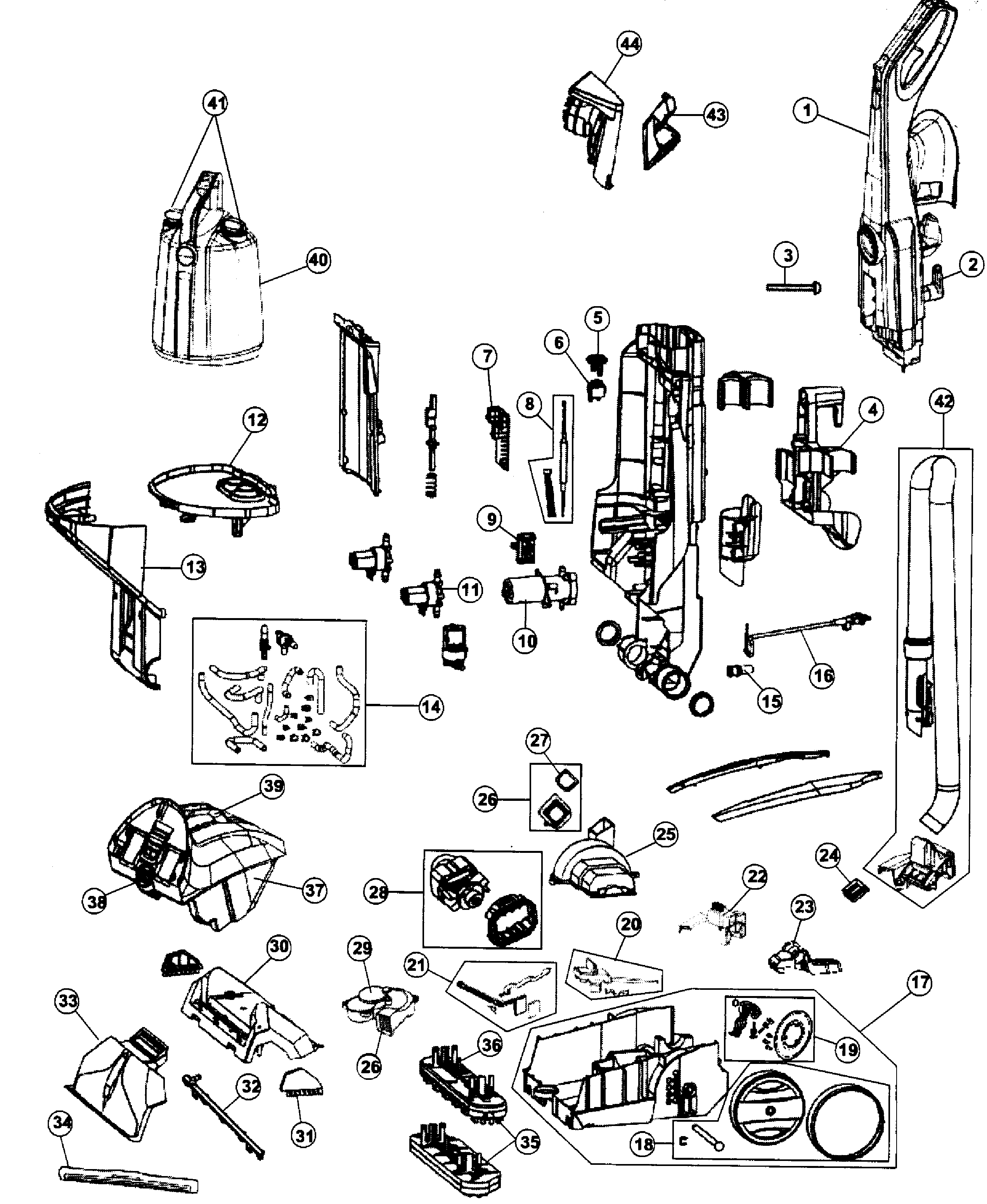 hoover spinscrub 50 parts diagram