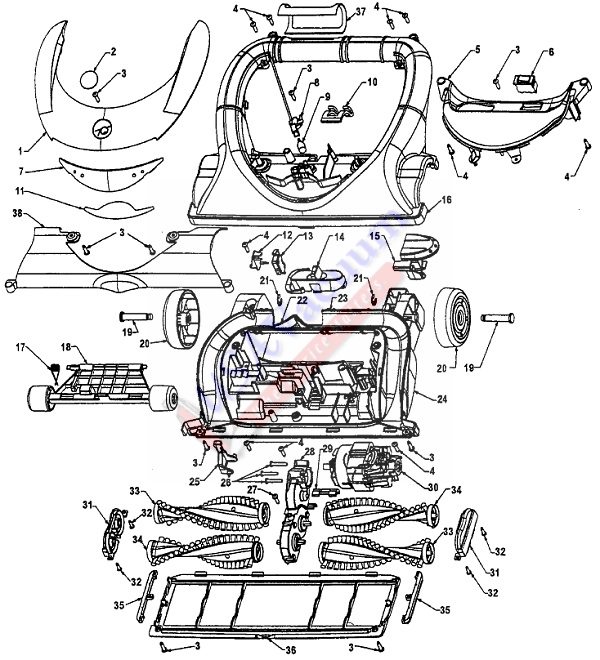 hoover windtunnel t series parts diagram