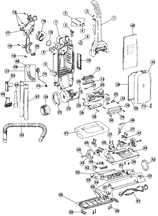 hoover windtunnel t series parts diagram