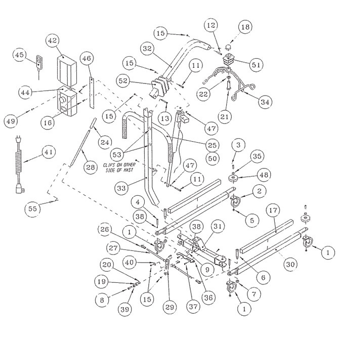 hoyer lift parts diagram