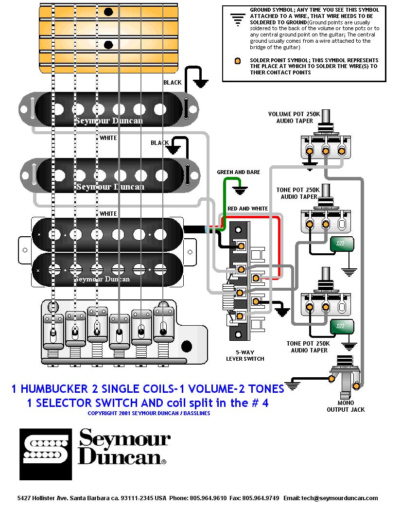 hss wiring diagram coil split 1 volume 2 tones