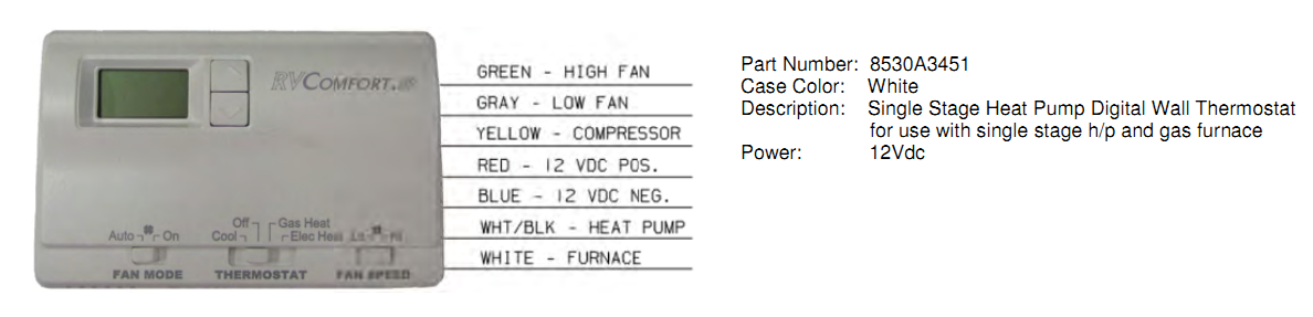 Hunter 44272 Thermostat Wiring Diagram