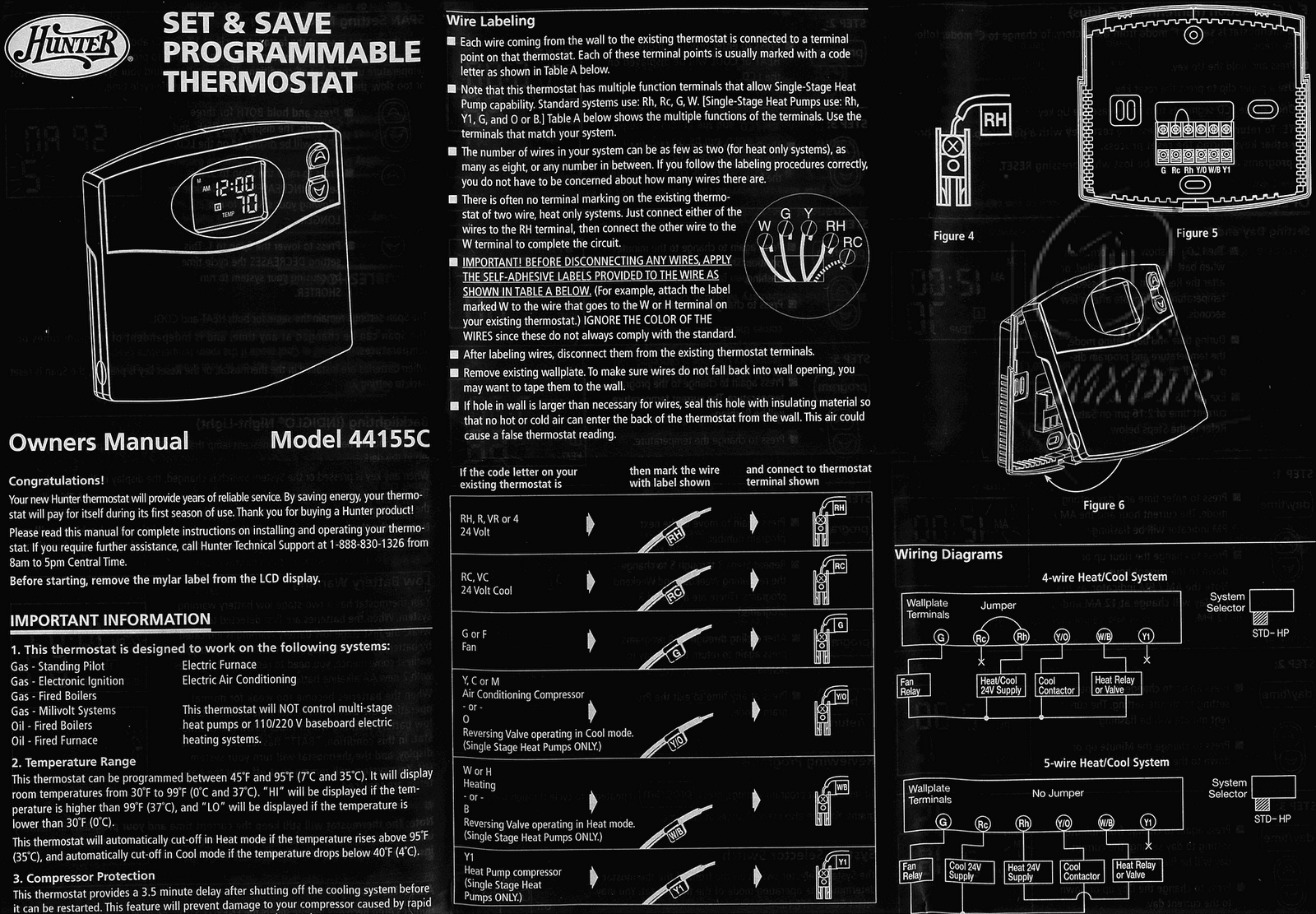 hunter 59244 manual wiring diagram