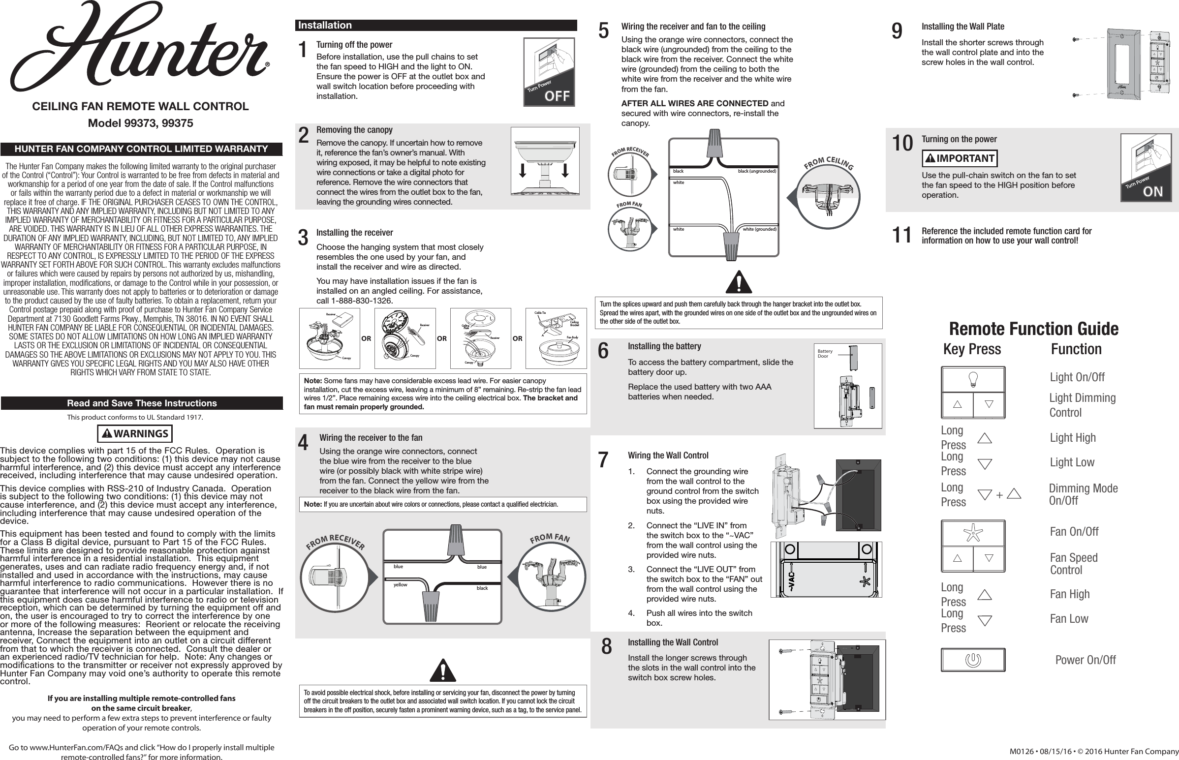 hunter 59244 manual wiring diagram