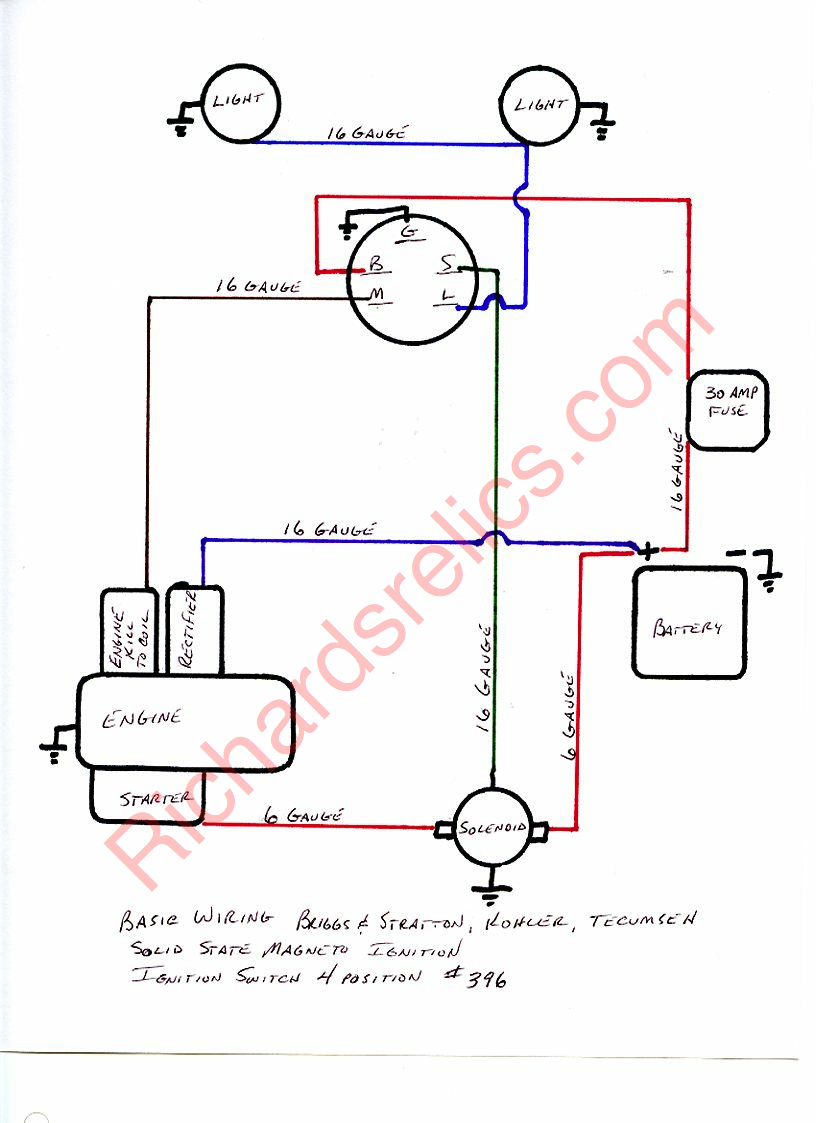 huskee 18 hp vanguard v twin briggs stratton engine wiring diagram