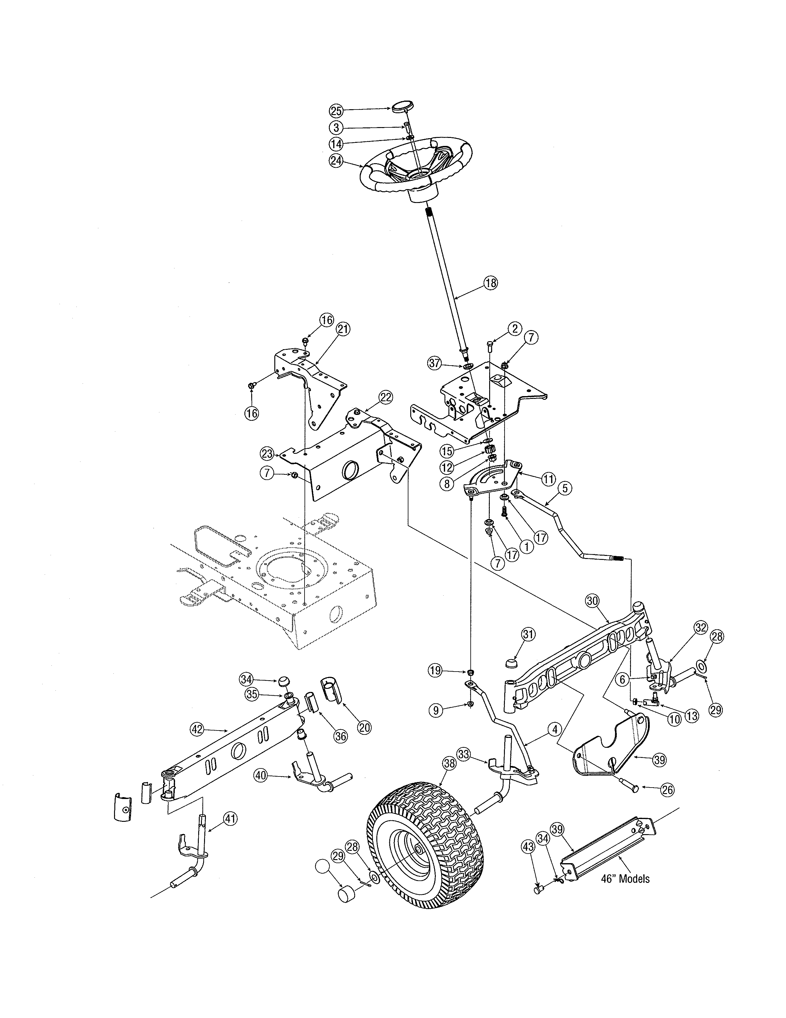 huskee supreme slt 4600 belt diagram