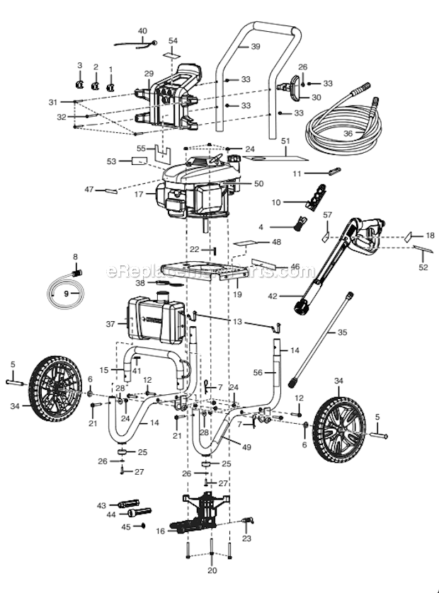 husky power washer 1750 parts diagram