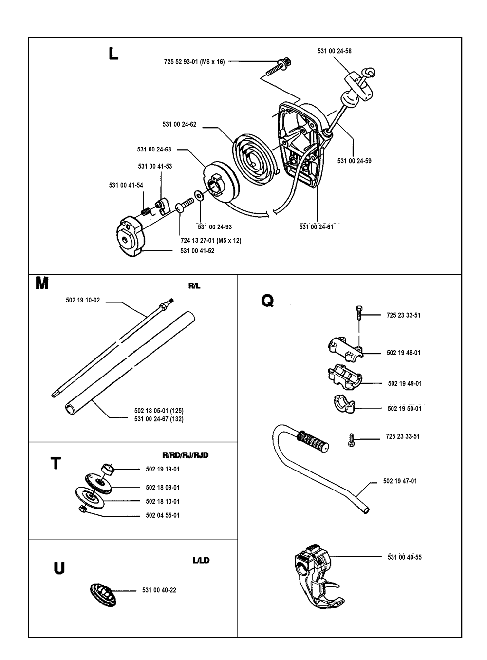 husqvarna 125l parts diagram